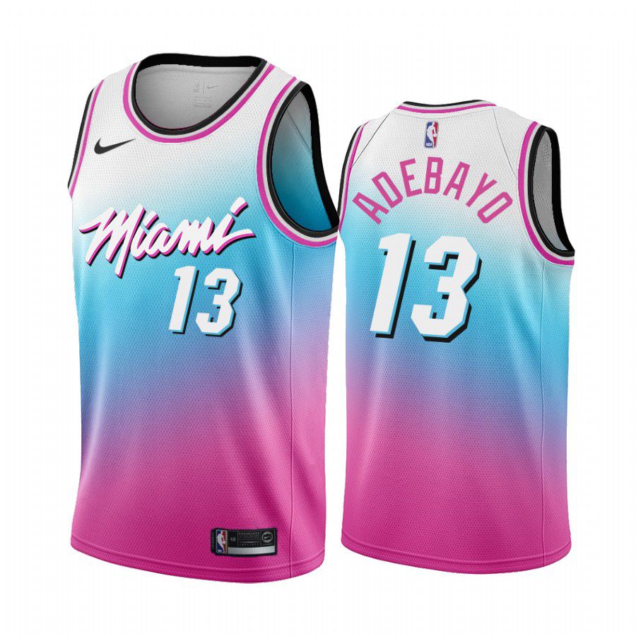 Men Miami Heat #13 bam adebayo blue pick city edition vice 2020 nba jersey
